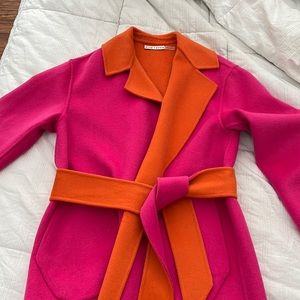 COPY - Alice + Olivia Coat - XS/S - Fully Reversible! Pink and Orange